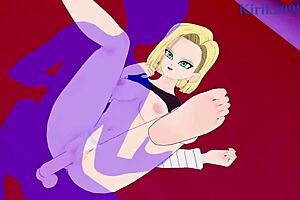 Android 18 and Videl's Intense Creampie in Dragon Ball Hentai.