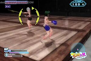 suggestive gamble fight with big tits teen