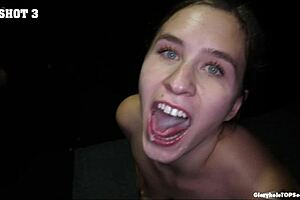 fuck yeah, Kourtney, suck that huge cock just like that at the gloryhole