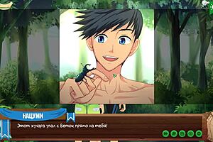 Russian Twink Plays Game With Anime Hentai Elements