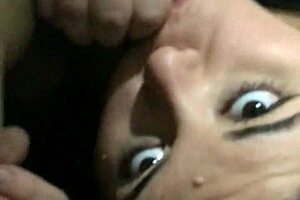 Girlfriend gives amazing blowjob to cheating latina slut