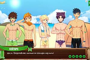 Russian Twink Plays Game With Anime Hentai Elements