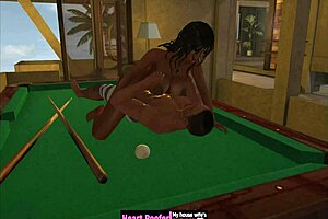 Playing On The Pool Table