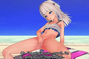 i fucked gawr gura on the beach, cumshot everywhere