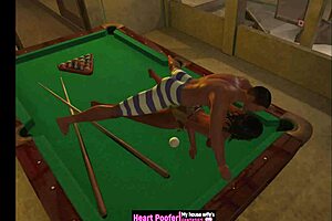 Playing On The Pool Table