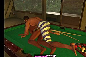 Playing On The Pool Table