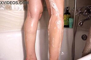 Teen Teasing Calves in Shower