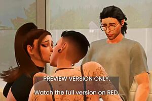 Grande and Ripley in 3D hentai threesome. Clothes ripped off as they fuck in group fantasy.