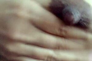 latina amateur MASSAGES small tits HARD during gay FUCKING session