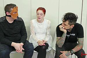 Bound whore gagging and getting toyed?