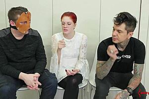 Bound whore gagging and getting toyed?