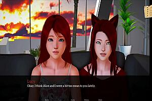 my new family 292 with redhead and small tits in homemade setting.