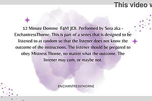 Femdom Goddess Teases with Jerk Off Instructions for Cum Eating Orgasm