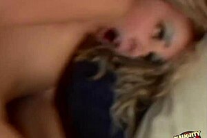 BLONDE WOMAN DITCHES RED DILDO FOR ANAL COCK JUMPING