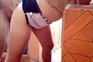 young woman seduces mature lady at home