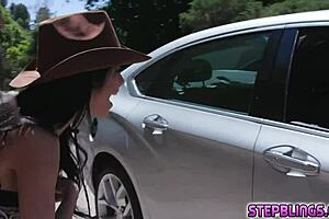 Stepsisters Gianna And Savannah Stroke Stud's Cock!