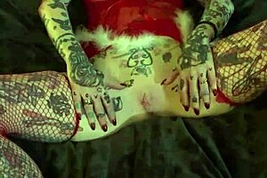 What's a MILF doing on the shelf for Christmas orgasm?