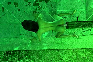 holly gets her ass fucked with dildo in fallout 4 outdoors!