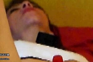 Shy twin babysitter gets a mouthful of cum on her knees