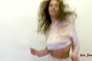 Mia Bandini twerks vigorously, getting her ass fucked to mouth.