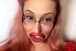 i'm yer goddess wit glasses givin jerk off instructshuns fer yer cock dominashun