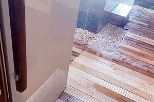 i'm at akiu onsen where the hot water turns my ass red and steamy.