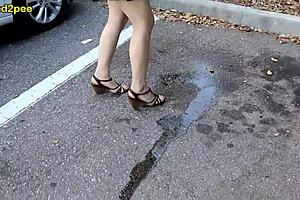 real pee desperation girls peeing tight jeans panties 😩