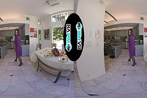 wetvr features huge dick sliding into skinny brunette in vr