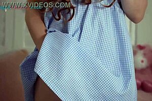 Cherry English slams butt plug in diaper play