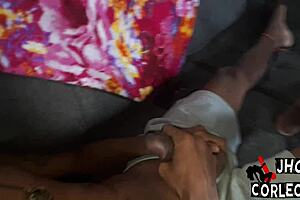 Black Amateur Guy Cums on Handjob, Then Cleans Cum with Tongue