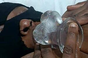 Big tits ebony masturbating!