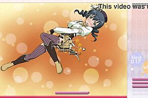 Makishima Saori Plays Arkanoid With Striptease And Clothes Ripped