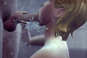 intense blowjob from monster alien in 3d anime ends with creampie