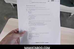 Mamataboo - busty brunette stepmom blowjobs stepson in cheating roleplay