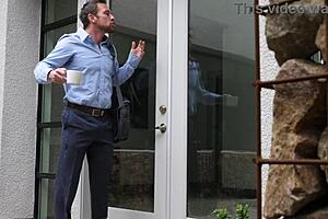 hot teen babysitter rides boss's cock in missionary face fucking tight pussy when webcam catches her masturbating!