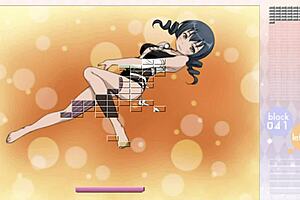 Makishima Saori Plays Arkanoid With Striptease And Clothes Ripped