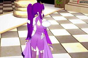 Scáthach-Skadi has sex on the throne in free POV fantasy.