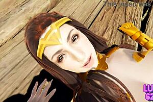 i'm wonder woman thanking clark kent with my big tits and ass