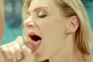 a warm wet mouth eagerly swallowing cum after a deep blowjob