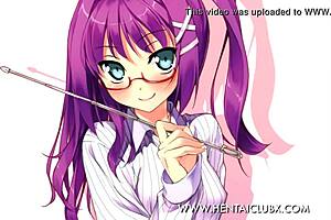 Hentai ecchi english lesson with nude anime.