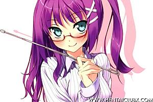 Hentai ecchi english lesson with nude anime.