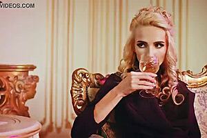 Alex Angel in the city of love, getting a sensual massage and dancing? Watch her striptease!