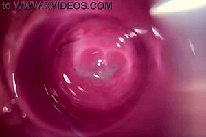 Camera explores tight, horny pussy of teen virgin during massage.