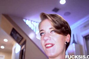 Petite 18+ Dakota Burns caught in hardcore POV with guilty stepsiblings action. Big tits and tight ass!