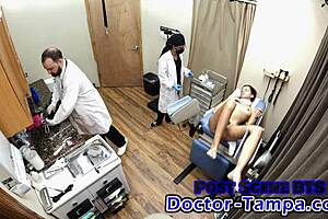 Glove in as doctor tampa examines his newest specimen virgin orphan aria nicole at good samaritan health labs