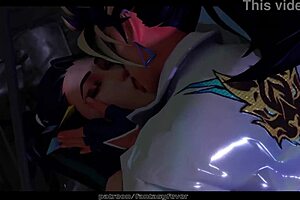 K Da Girls Hot Lesbian Scene in 3D Anime Hentai Compilation with Licking and Pussy Play