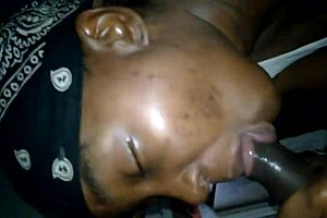 Cheating Ebony Mom Sucks Monster Cock