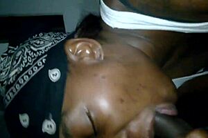 Cheating Ebony Mom Sucks Monster Cock