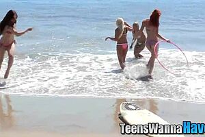 Teen 18+ trio gets wild with facial finish at party