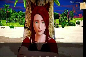 Redhead's small tits in my new family 288 erotic homemade